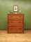 Antique Victorian Pitch Pine Campaign Chest of Drawers 2