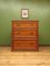 Antique Victorian Pitch Pine Campaign Chest of Drawers 1