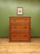 Antique Victorian Pitch Pine Campaign Chest of Drawers, Image 1