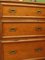 Antique Victorian Pitch Pine Campaign Chest of Drawers 10