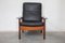 Black Leather & Rosewood High Back Lounge Chairs by Hans Olsen for Gervan, 1959, Set of 2, Imagen 5