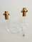 Golden Brass & Acrylic Glass Double Candelabrum by Dorothy Thorpe, 1950s 8