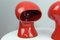 Lámpara de mesa de porcelana esmaltada en rojo, años 60, Imagen 5