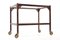 Swedish Glass and Walnut Serving Trolley, 1940s, Image 6