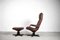 Danish Leather Adjustable Easy Chair & Ottoman Set from Berg Furniture, 1970s, Set of 2, Image 21