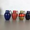 Vintage German Pottery Fat Lava 414-16 Vases from Scheurich, 1970s, Set of 5 14