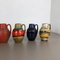 Vintage German Pottery Fat Lava 414-16 Vases from Scheurich, 1970s, Set of 5 10