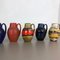 Vintage German Pottery Fat Lava 414-16 Vases from Scheurich, 1970s, Set of 5 13
