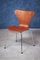 Sedia nr. 3107 Mid-Century in compensato di teak di Arne Jacobsen per Fritz Hansen, Danimarca, Immagine 2