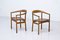 Swedish Oak & Leather Tokyo Armchairs by Carl-Axel Acking for Nordiska Kompaniet, 1950s, Set of 2 1