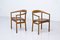 Swedish Oak & Leather Tokyo Armchairs by Carl-Axel Acking for Nordiska Kompaniet, 1950s, Set of 2, Image 1