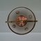 Small German Brass, Copper, & Frosted Glass Ceiling Lamp, 1950s 5