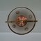 Small German Brass, Copper, & Frosted Glass Ceiling Lamp, 1950s, Image 5