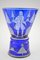 Antique Blue Glass Cup by Josef Hoffmann for Wiener Werkstätten 3