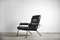 Vintage Black Leather and Tubular Steel Armchair from Thema 1