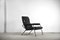 Vintage Black Leather and Tubular Steel Armchair from Thema, Image 4