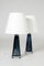 Blue Glass Table Lamps by Carl Fagerlund for Orrefors, 1950s, Set of 2 5