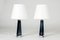 Blue Glass Table Lamps by Carl Fagerlund for Orrefors, 1950s, Set of 2 1