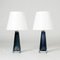 Blue Glass Table Lamps by Carl Fagerlund for Orrefors, 1950s, Set of 2 3