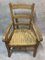 Vintage Rustic Cherry & Straw Armchair, 1950s, Image 2