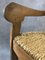 Vintage Rustic Cherry & Straw Armchair, 1950s, Image 9