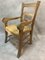 Vintage Rustic Cherry & Straw Armchair, 1950s, Image 3