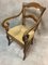 Fauteuil Ancien en Noyer & en Paille 2