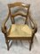 Antique Walnut & Straw Armchair 1