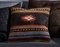 Black, Blue & Orange Wool & Cotton Tribal Kilim Pillow Cover by Zencef 3