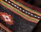 Federa Kilim tribale in lana e cotone nero, blu e arancione di Zencef, Immagine 2