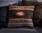 Black, Blue & Orange Wool & Cotton Tribal Kilim Pillow Cover by Zencef 1