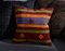Multicolored Wool & Cotton Striped Floral Kilim Pillow Case by Zencef 2