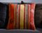 Red and Yellow Wool & Cotton Striped Kilim Pillow Case by Zencef 2