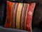 Red and Yellow Wool & Cotton Striped Kilim Pillow Case by Zencef 3