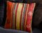 Red and Yellow Wool & Cotton Striped Kilim Pillow Case by Zencef, Image 3