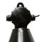 Lámpara colgante industrial vintage esmaltada en negro con superficie de baquelita, años 50, Imagen 2