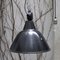 Lampada vintage industriale smaltata nera con ripiano in bachelite, anni '50, Immagine 5