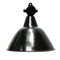 Lampada vintage industriale smaltata nera con ripiano in bachelite, anni '50, Immagine 1