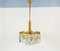 Vintage Gilded Brass and Crystal Chandelier from Palwa, 1960s 11