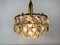 Vintage Gilded Brass and Crystal Chandelier from Palwa, 1960s 7