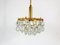 Vintage Gilded Brass and Crystal Chandelier from Palwa, 1960s 10