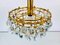 Vintage Gilded Brass and Crystal Chandelier from Palwa, 1960s, Image 5