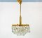 Vintage Gilded Brass and Crystal Chandelier from Palwa, 1960s, Image 1