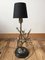 Vintage Silver Metal Table Lamp by S. Agudo, 1950s 2