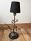 Vintage Silver Metal Table Lamp by S. Agudo, 1950s 1