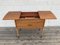 Mid-Century Teak Sewing Table on Casters 12