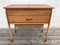 Mid-Century Teak Sewing Table on Casters 1