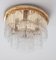 Mid-Century Gilded Flush Mounth with Glass Rods by Peris Andreu 1