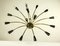 Vintage Brass & Black Metal Sputnik Chandelier, 1950s, Image 7