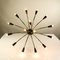 Vintage Brass & Black Metal Sputnik Chandelier, 1950s 9